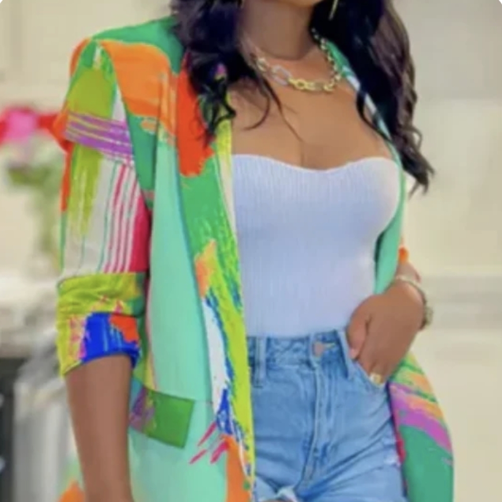Colorful Abstract Blazer